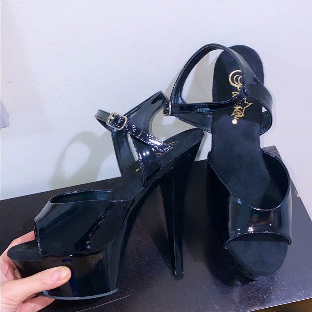 Black Pleaser heels